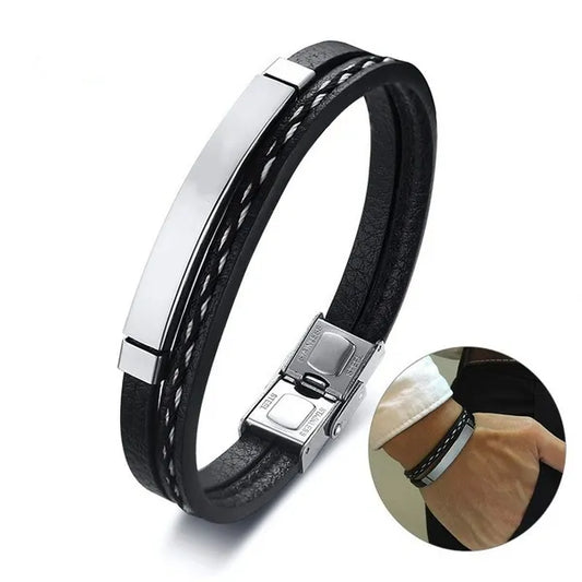 Leatherwear | Weave Bracelet Stainless Steel Bangle