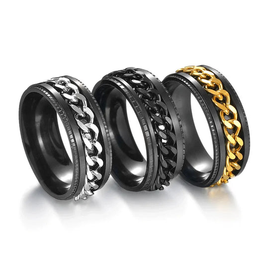 Nordic |  8mm Titanium Steel Rotatable Chain Ring