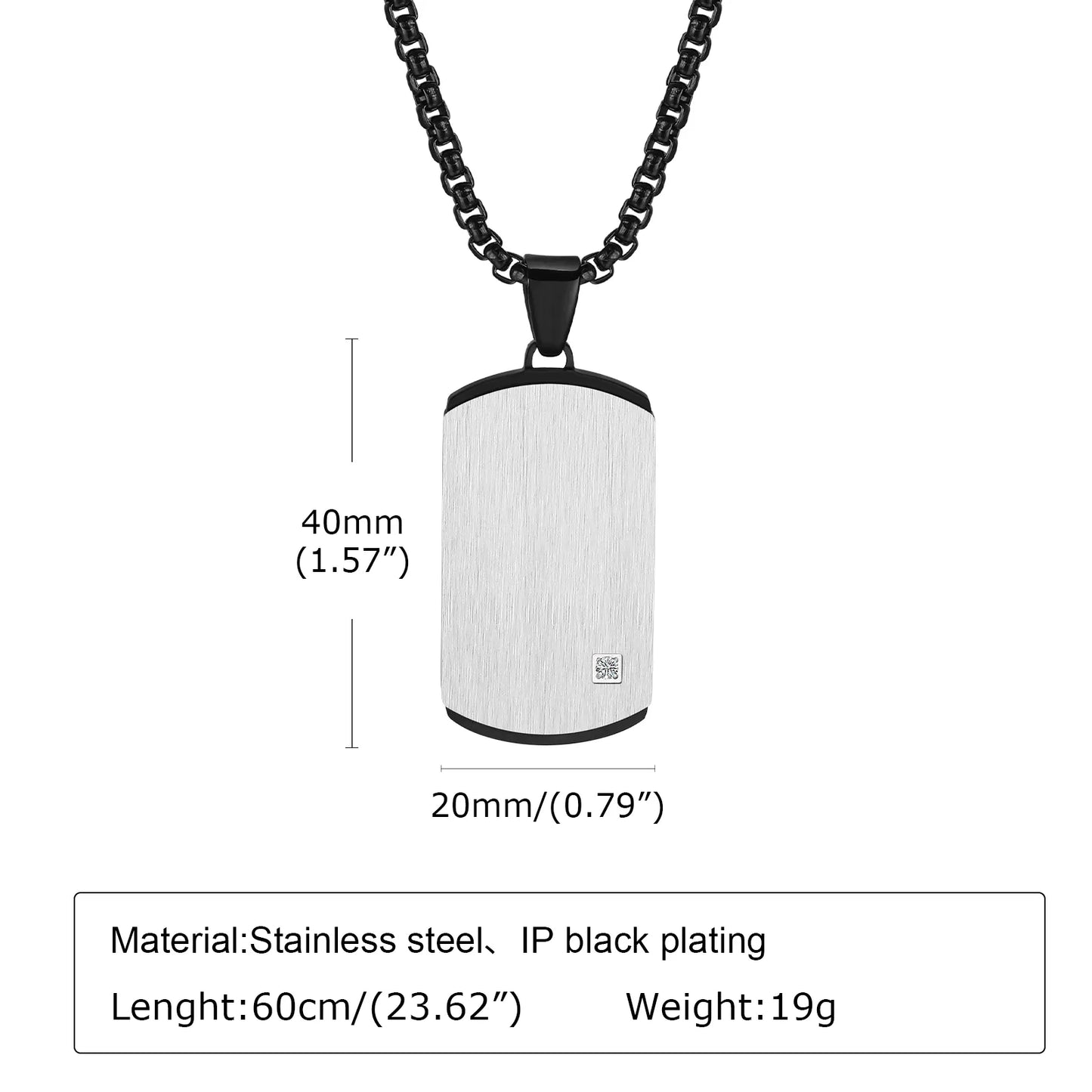 Stainless Steel | Military Army Dog Tag Necklace